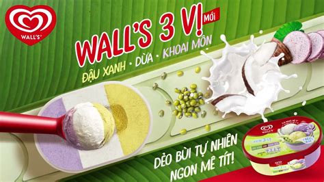 WALL S 3 VỊ ĐẬU XANH DỪA KHOAI MÔN MỚI YouTube