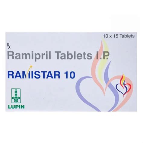 Ramistar 10 Mg Ramipril Tablets At Rs 500 Box Blood Pressure Heart