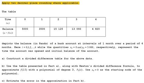 Solved Apply Two Decimal Place Rounding Where Applicabl