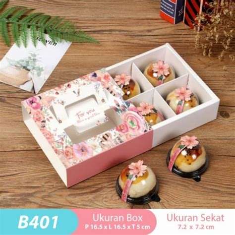 Jual Kotak Kue Sekat 4 B401 Kotak Mooncake Box Nastar Cookies Kue