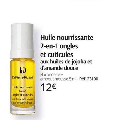 Promo Huile Nourrissante En Ongles Et Cuticules Aux Huiles De