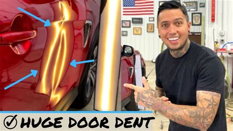 Big Dent Repair With Pdr Glue Pulling Made Easy Youtube