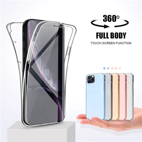 Capa De Silicone Dupla Para Iphone Para Iphone 11 Pro Max 360 Xs Max Xr X 8 7 6 Plus Capa De