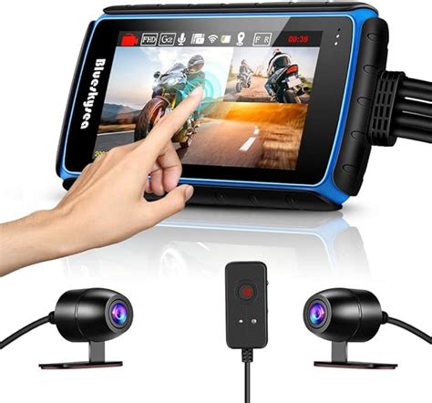 Blueskysea Dv Dash Cam Moto P Fps Dual Lente Wide Angle