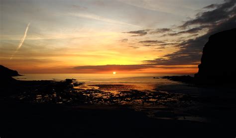 Crackington Haven Beach, located in beatifully sunny Cornwall