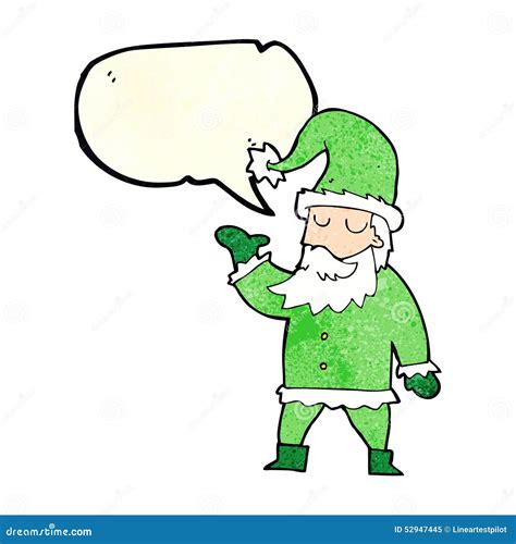 Desenhos Animados Papai Noel Bolha Do Discurso Ilustração Stock