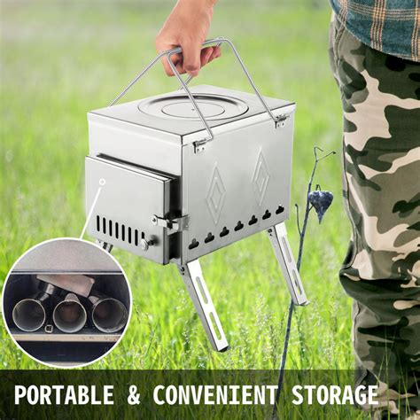 VEVOR Tent Camping Stove, Tent Wood Stove, Wood Burning Stove With ...