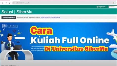 Cara Berkuliah Online Di Universitas Siber Muhammadiyah Youtube