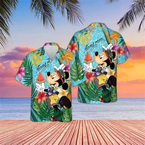 Mickey Aloha Shirt Etsy