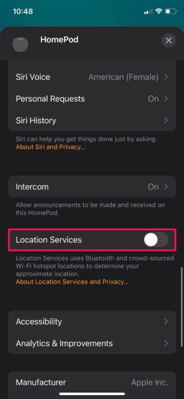 C Mo Deshabilitar Los Servicios De Ubicaci N En Homepod Es Atsit