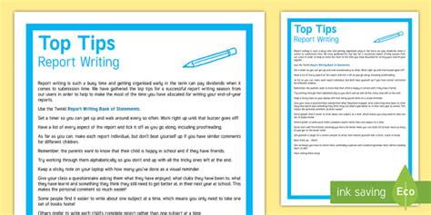 End Of Year Report Primary School Writing Tips Twinkl