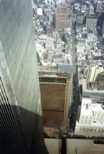 World Trade Center Twin Towers Observation Deck New York Stock Photo ...