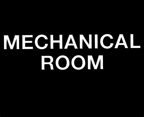 Mechanical Room Sign