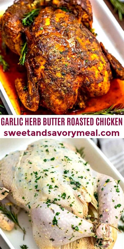 Garlic Herb Butter Roasted Chicken Artofit