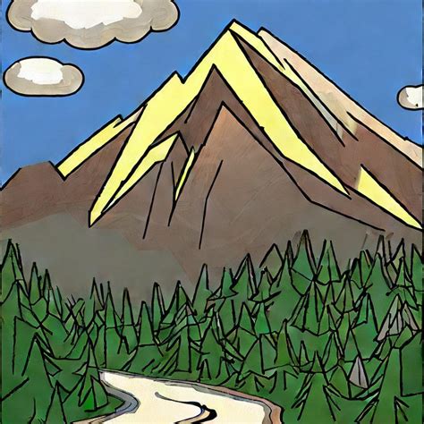 A digital mountain drawing AI Art by Beinded on DeviantArt