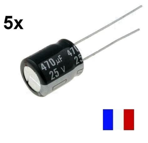 LOT 5X Condensateur chimique Radial 470uF 470µF 25V 105C PANASONIC eBay