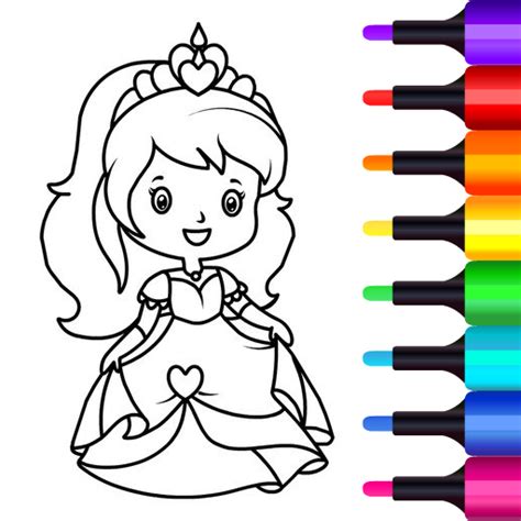 Jogos De Colorir Meninas - Jogos de Princesas - Livro de Colorir 👸🎨 : Jogos para Meninas 🌈 ...