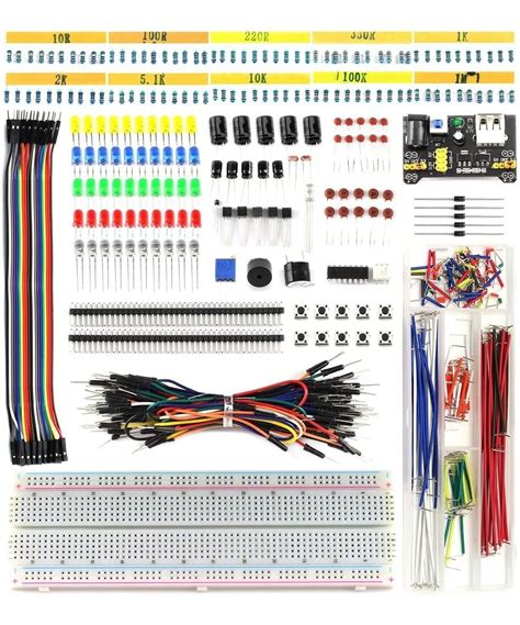 Kit Electrónica Protoboard 830pts Resistor Capacitor Etc Meses sin