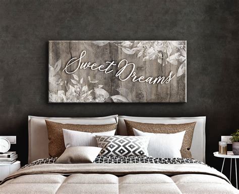 Bedroom Wall Art: Sweet Dreams V4 (Wood Frame Ready To Hang) - Sense Of Art