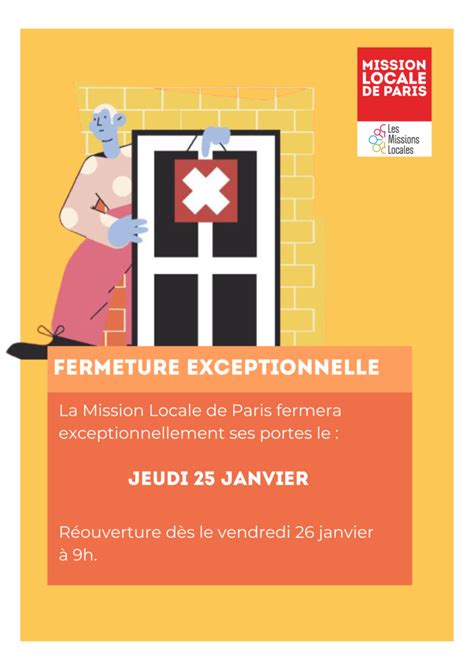 Fermeture Exceptionnelle Le Jeudi 25 Janvier