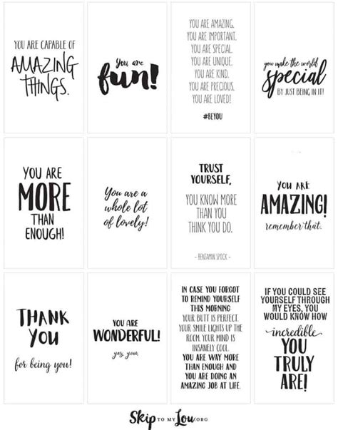 Free Printable Positive Affirmation Worksheet