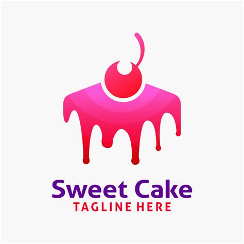 Sweet cake logo design 9005088 Vector Art at Vecteezy