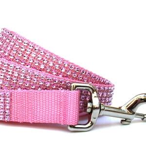 Pink Dog Leash 1 Rhinestone Dog Leash - Etsy