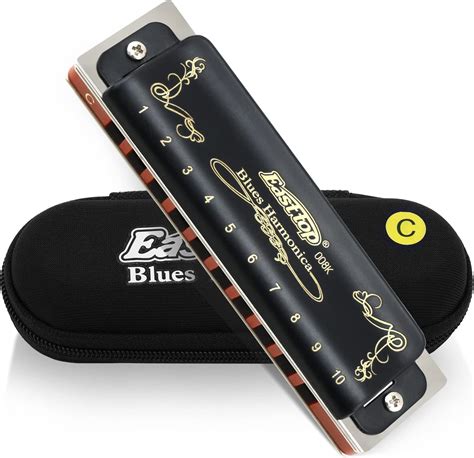 East Top Harmonica C Blues Harmonica Key Of C 10 Hole 20 Tone Blues