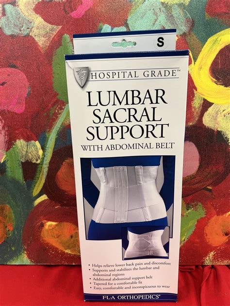 Fla Orthopedics Lumbar Sacral Support Wabdominal Belt Small Nib Ebay