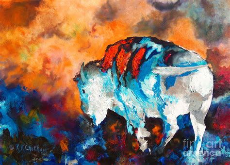 White Buffalo Painting at PaintingValley.com | Explore collection of ...