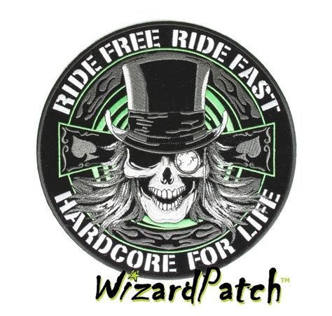 LIVE FREE RIDE FREE LARGE 9" DISC - Wizard Patch