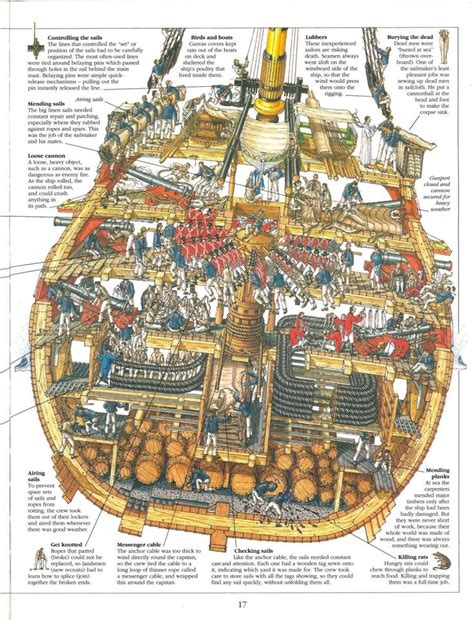 17th Century Ship Diagram