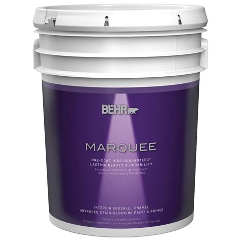 BEHR MARQUEE 5 Gal Ultra Pure White Eggshell Enamel Interior Paint