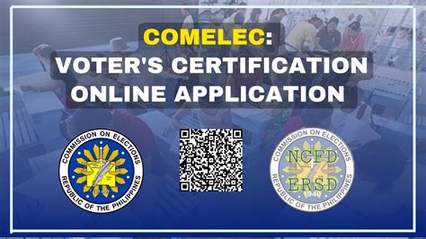 Comelec Voters Certificate Online Application Step By Step Guide Youtube