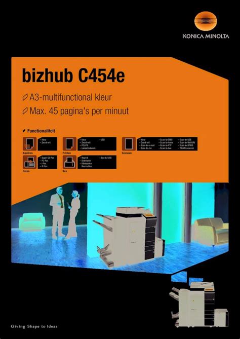 PDF Bizhub C454e HDSDATASHEET Bizhub C454e Beschrijving Bizhub