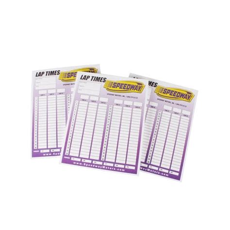 Lap Timing Sheets Pack3