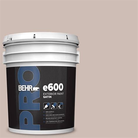 BEHR PRO 5 Gal N150 2 Smokey Pink Satin Exterior Paint PR64005 The