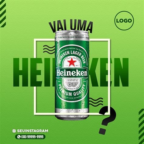 Cerveja Social Media Heineken Psd Editável Bares Bebidas [download