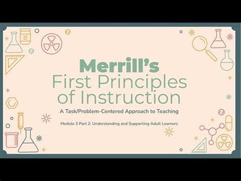 Merrill S First Principles Of Instruction YouTube