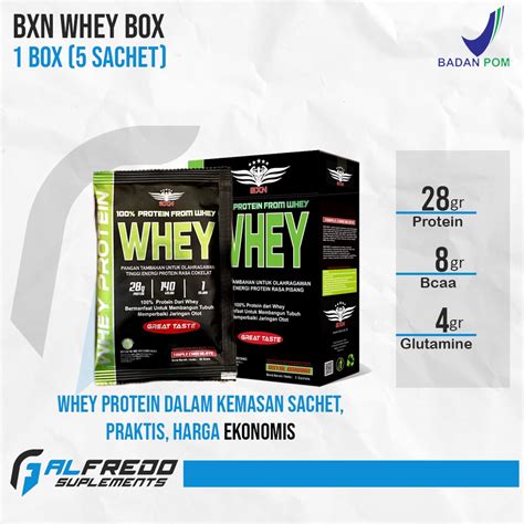 Jual Bxn Whey Box Isi Sachet Whey Protein Bpom Dan Halal Shopee