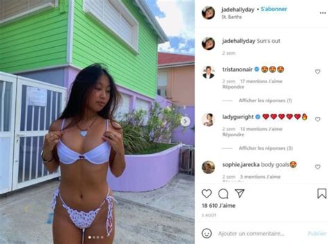 Jade Hallyday au top Elle partage deux clichés tout sourire en mini bikini sur Instagram Closer