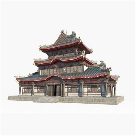 Small palaces of ancient Asian architecture 3D - TurboSquid 2054743