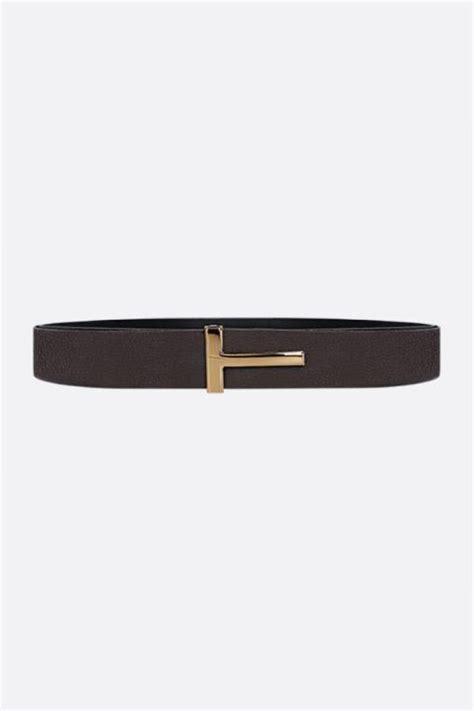 T Icon Grainy Leather Reversible Belt N Tom Ford