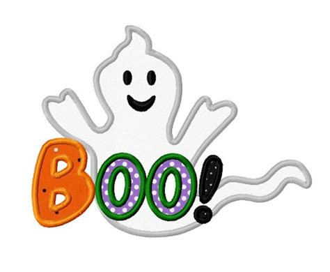 Halloween Ghost Boo Applique Machine Embroidery Design - Etsy