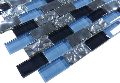 Titanium Blue 1 X 2 Glossy Glass Pool Tile Oasis Tile