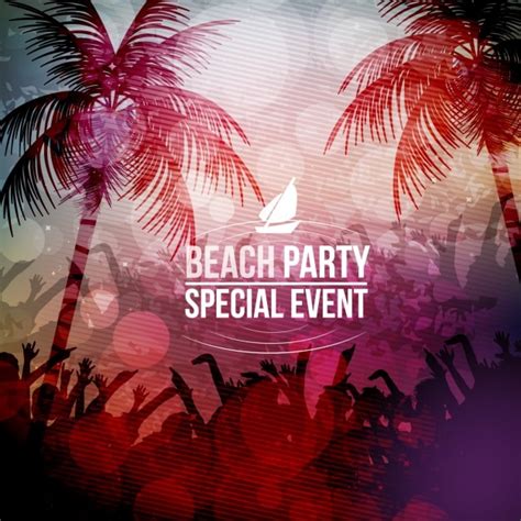 Free Vector | Beach party background