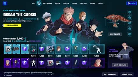 Jujutsu Kaisen x Fortnite: All Skins, Cosmetics And… | EarlyGame