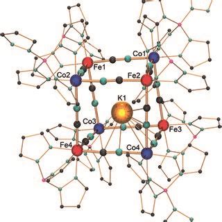 Ball And Stick Representation Of The Molecular Structure Of 1 With The