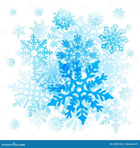 Snowflakes Christmas Vector Icons Collection Graphic Art Stock Vector