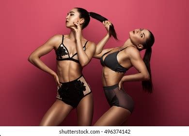 Couple Girls Lingerie Sexy Pose Stock Photo 496374142 Shutterstock